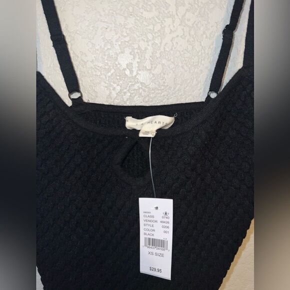 PAC SUN LA HEARTS CROPPED SWEATER TANK SIZE XTRA SMALL- NWT - Picture 2 of 3